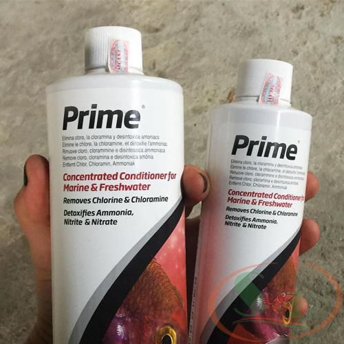 Xử lý nước Seachem Prime 100ml, 250m khử độc clo nước mới giảm stress bể thủy sinh cá tép