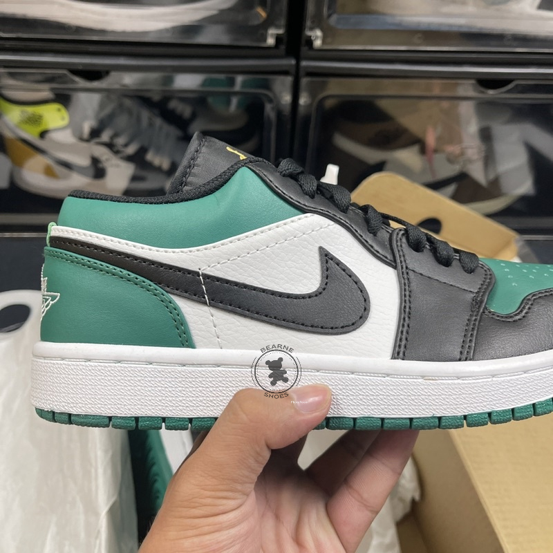 Giày Sneaker Jordan 1 Low Green Toe Black , Giày JD 1 cổ thấp xanh đen nam nữ | Fullbox - Bearne Shoe