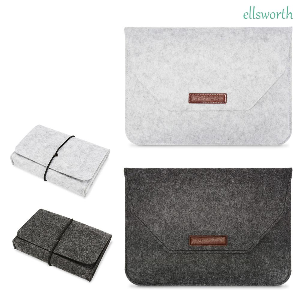 Túi Đựng Laptop / Notebook / Máy Tính Bảng Bằng Vải Nỉ + Gỗ Mềm Mại Phong Cách Doanh Nhân Ốp