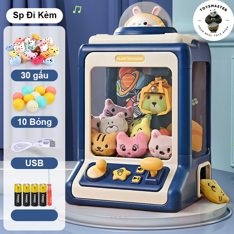 Máy Gắp Thú Mini Rabbit Claw Machine Dành Cho Bé Kích Thước Lớn Kèm 10 Thú Bông,10 Bóng.Có Nhạc,Đèn