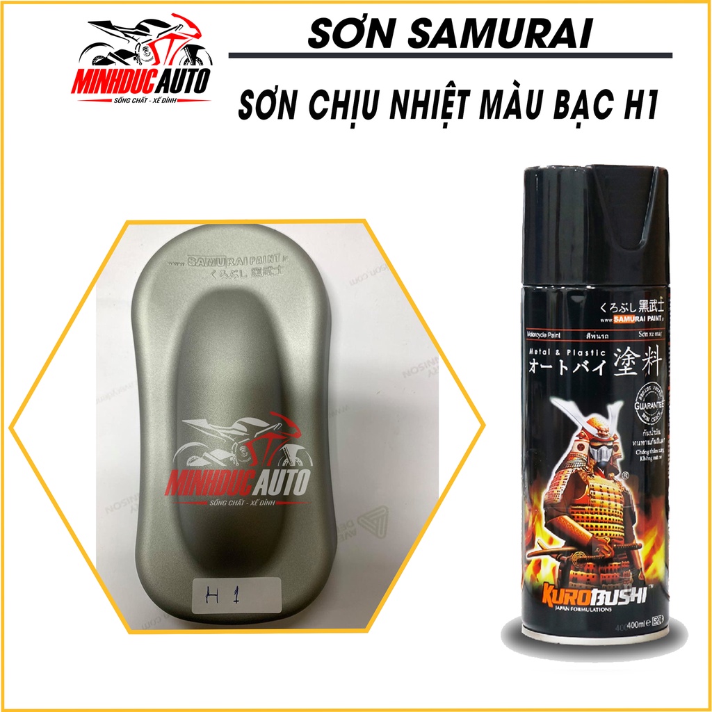 Sơn chịu nhiệt H2 & H1 - Sơn pô xe máy - Sơn xịt Samurai