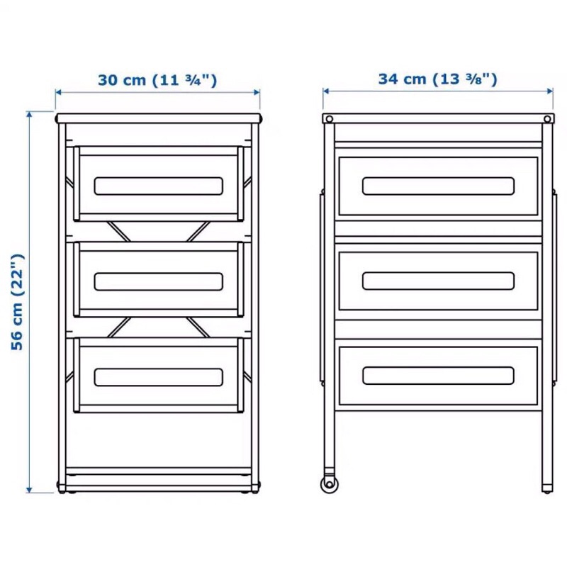 Kệ Để Tài Liệu Làm Việc IKEA  Giá Có Ngăn Kéo Để Đồ Skin Care Chimi House