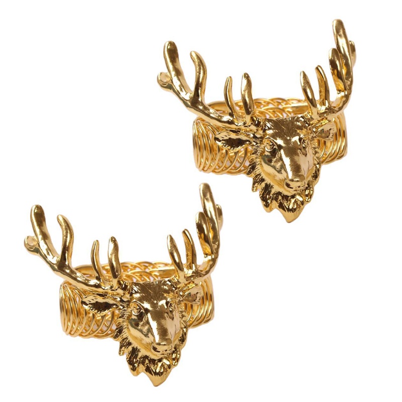 Set 2 Kẹp Giữ Rèm Cửa Sổ Họa Tiết Tuần Lộc Giáng Sinh