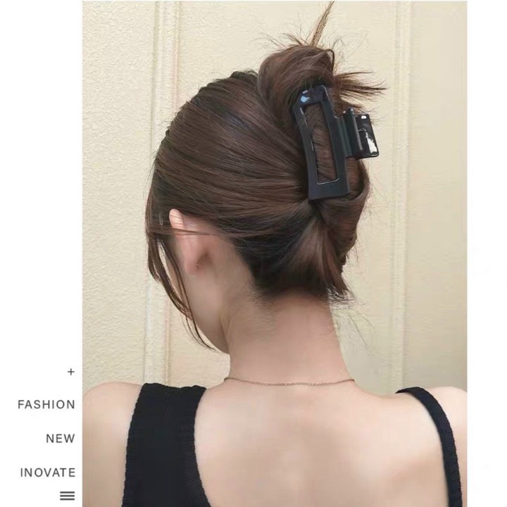 Gắp Tóc Hình Chữ Nhật Hàn Quốc Màu Nhám Sang Trọng Xinh Xắn
