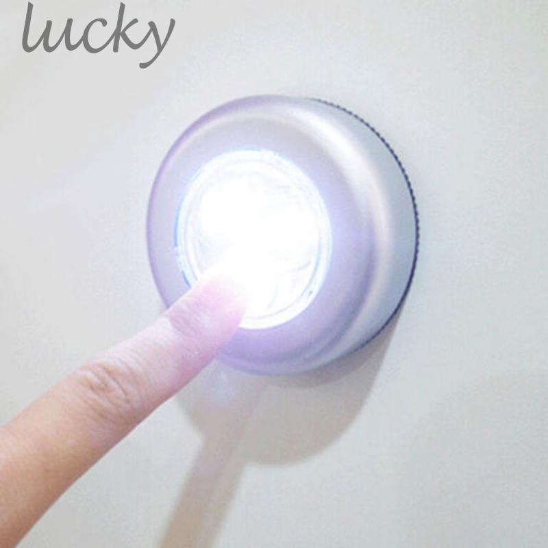 Đèn chiếu sáng 3 LED ánh sáng trắng 5W tự dính bằng ABS tiện lợi dành cho lều trại/ lối đi/ dưới tủ/ phòng ngủ/ xe hơi