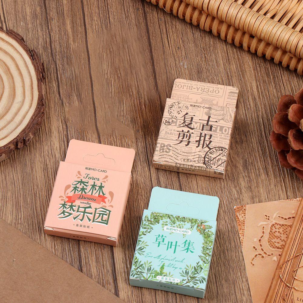 PISTA Bộ 46 Miếng Dán Trang Trí Điện Thoại Phong Cách Retro Độc Đáo DIY