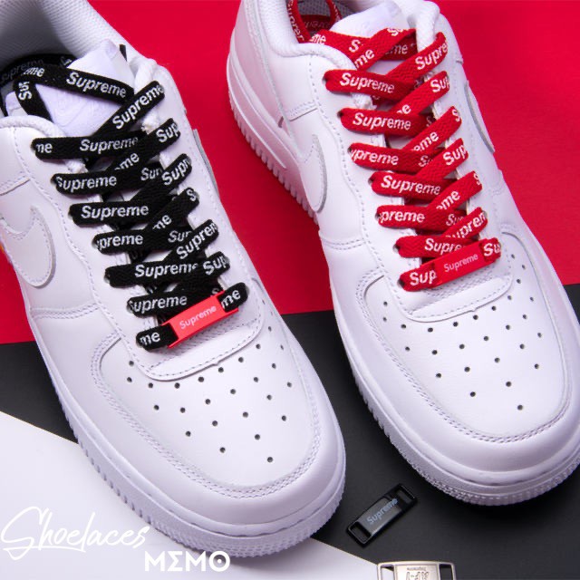 Dây Giày Custom Giày Supreme x Nike Air Force 1- Dây Giày Phụ Kiện Nike AF1 Supreme