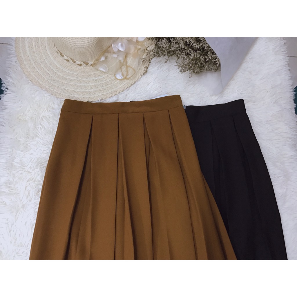 Chân Váy Công Sở Dài Qua Gối Chất Liệu Tuyết Mưa Mềm Mịn, Không Nhăn phù hợp đi làm (Hàng có sẵn) | BigBuy360 - bigbuy360.vn