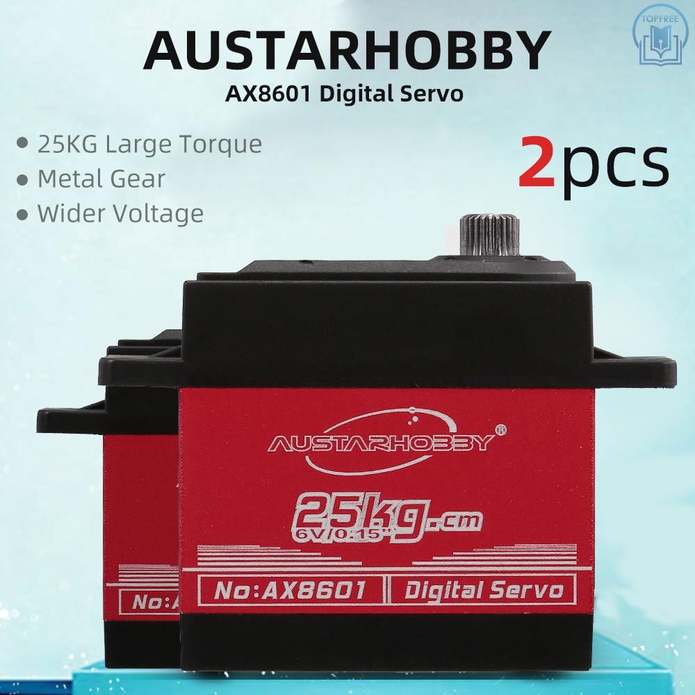 Set 2 Động Cơ Servo Austarhobby Ax8601 25kg Chống Nước Cho Máy Bay Điều Khiển Từ Xa Traxxas Hsp