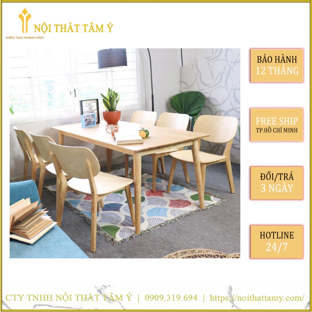 Bộ Bàn Ăn Venus 6 ghế ✌FREE SHIP HCM✌ Bộ bàn ăn Cao Cấp Thương hiệu Nội Thất Tâm Ý