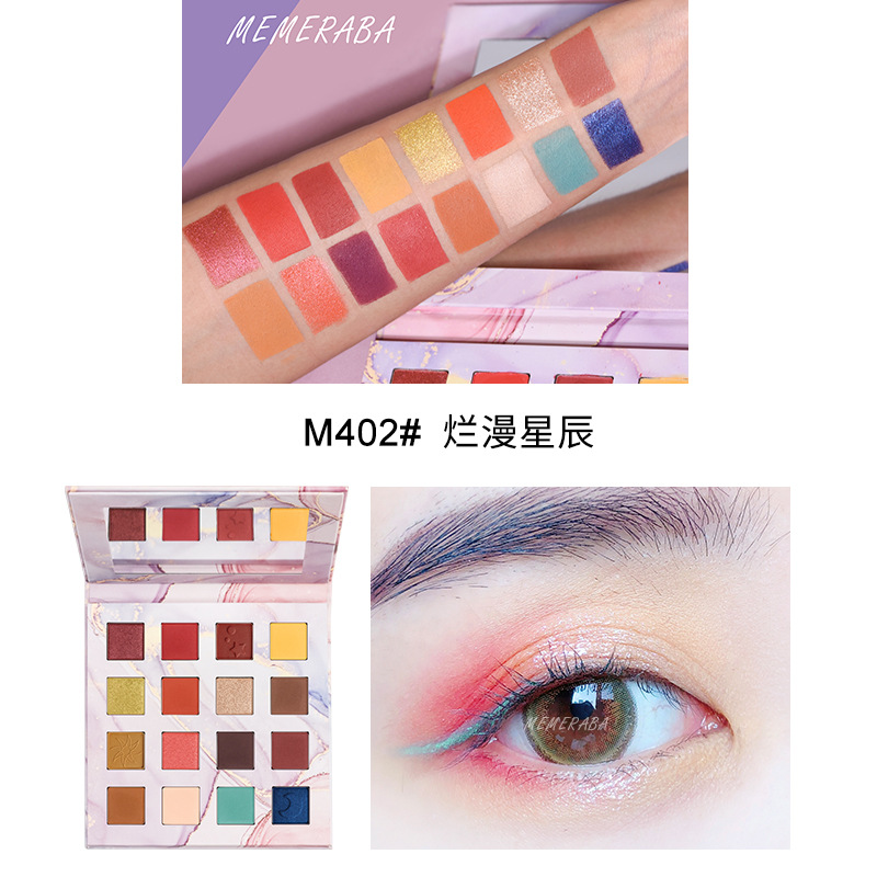 Bảng Phấn Mắt 16 Ô Eye Shadow Lemon Tea Có Ánh Nhũ Lấp Lánh