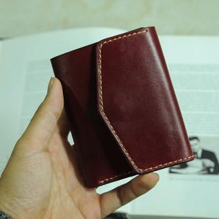 Ví nữ thủ công gập ba - Da bò nhập khẩu - Đồ da Handmade