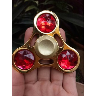 (mới) Con Quay Đồ Chơi Fidget Spinner Màu Vàng / Bạc Kim Cương