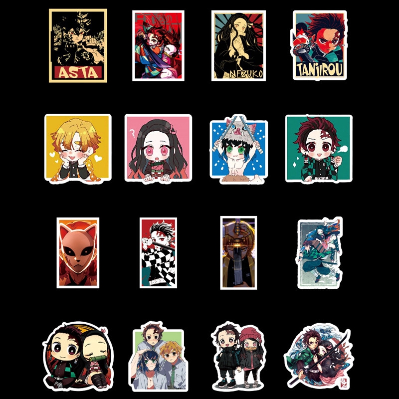 ❉ Demon Slayer: Kimetsu no Yaiba - Series 01 Anime Stickers ❉ 50Pcs/Set Mixed Luggage Laptop Skateboard Doodle Stickers