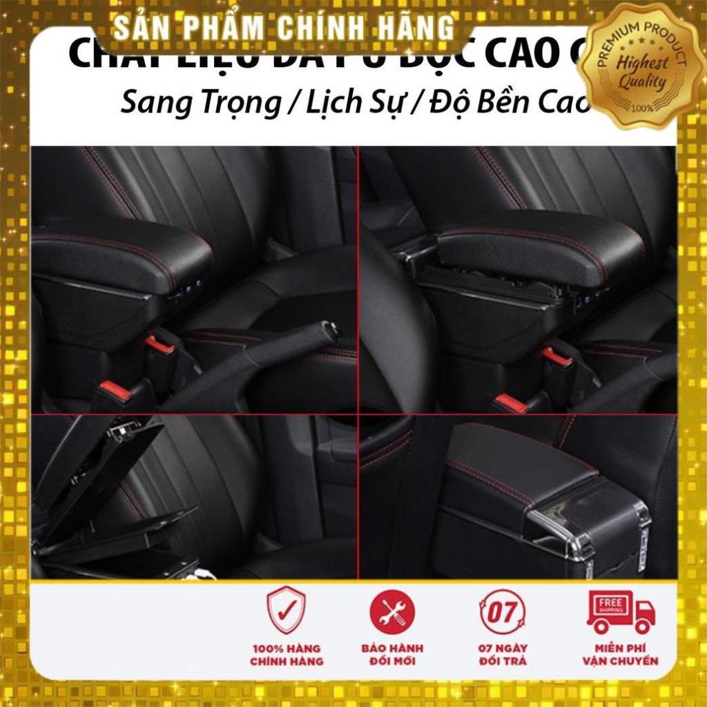 Hộp tỳ tay cho xe CHEVROLET CRUZE - 7 cổng usp, 2 ngăn đựng đồ tiện ích - quà tặng cây thông thơm treo xe