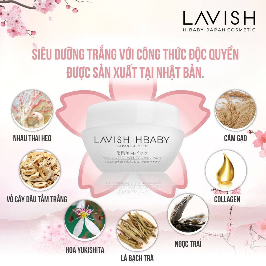 Kem dưỡng trắng ban ngày Nhau Thai Nhật Bản LAVISH H BABY 50ml