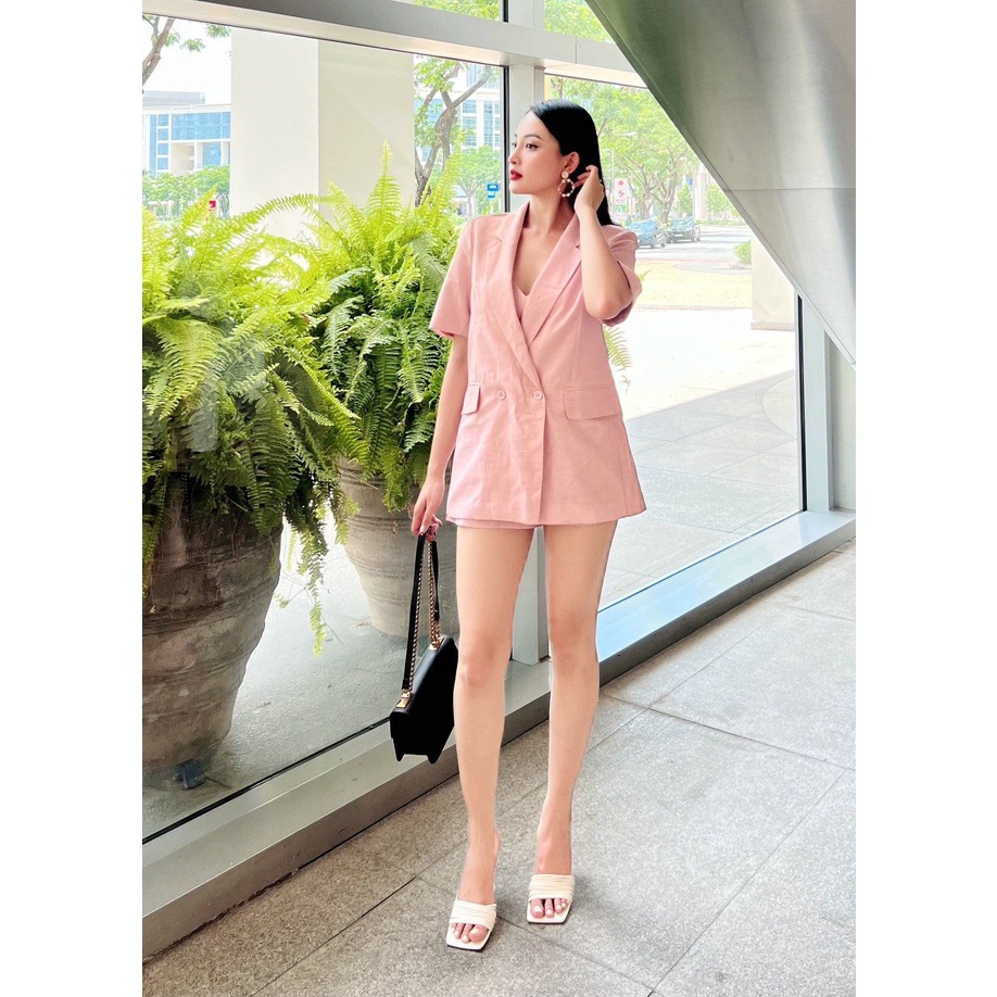 FEMEI Set 3 món áo plazer + quần short KAY PLAZER ( Hồng) | BigBuy360 - bigbuy360.vn