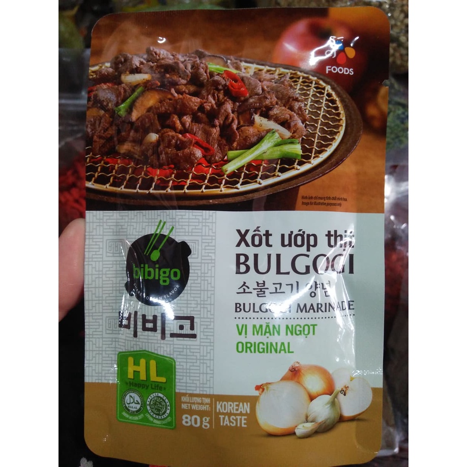 COMBO 4 GÓI XỐT ƯỚP THỊT BULGOGI VỊ MẶN NGỌT - gói 80gr