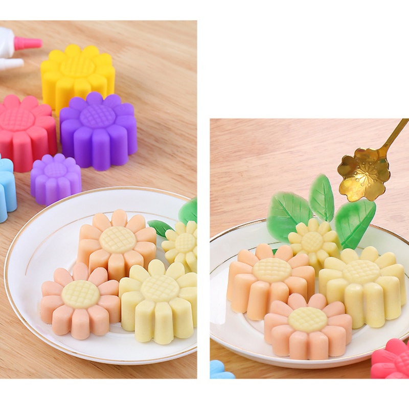 Khuôn Silicone Làm Bánh Hình Hoa Hướng Dương DIY
