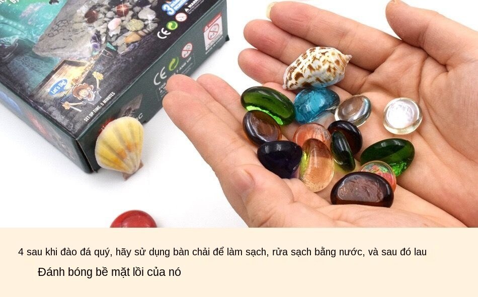 AcehTrẻ Em Đầy Màu Sắc Đá Quý Khảo Cổ Khai Quật Đồ Chơi Mẫu GiáodiyMù Hộp Trẻ Em Câu Đố Bằng Tay Làm Quà Tặng【3Tháng1Day Tao Mau Toc Xong】