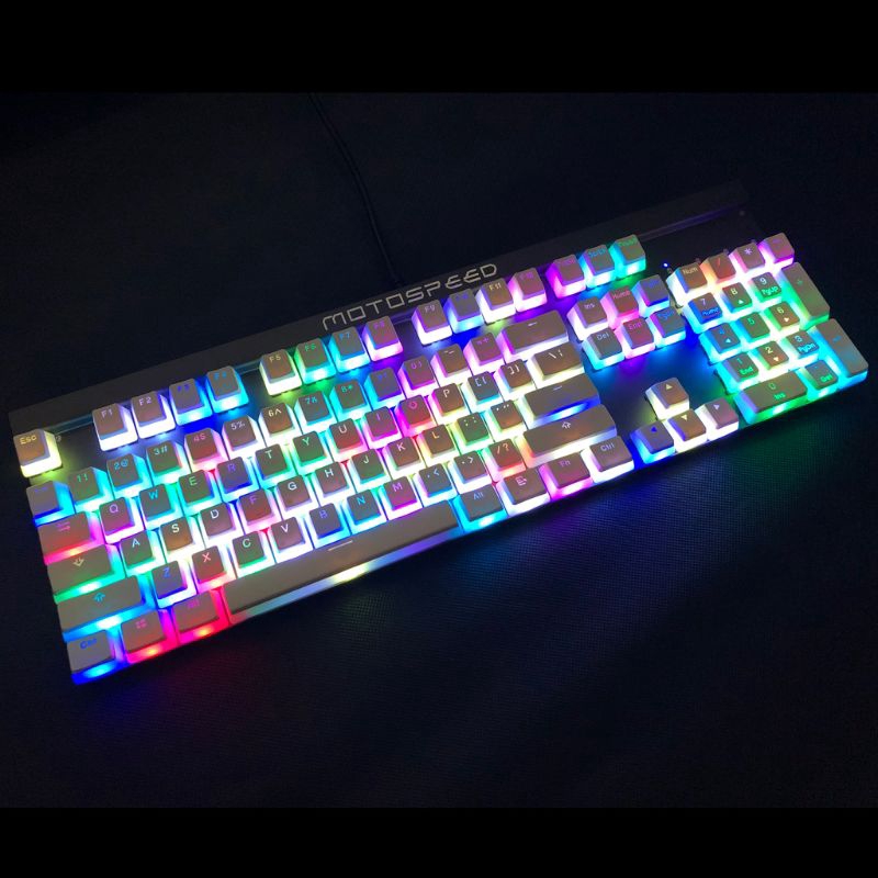 ❀CRE RGB 108 Keycaps ANSI Layout PBT Milk Shot Backlit Keycap For OEM Cherry MX gh60 poker 87 tkl 104 108