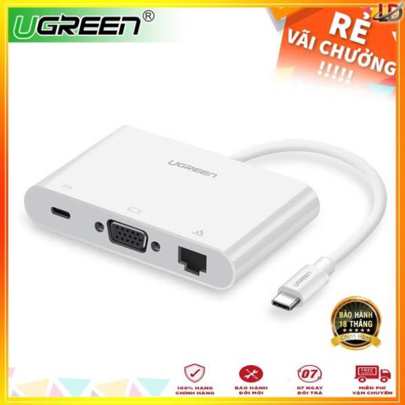 Cáp chuyển đổi USB Type C sang VGA + Hub USB 3.0 và USB2.0 UGREEN 30439