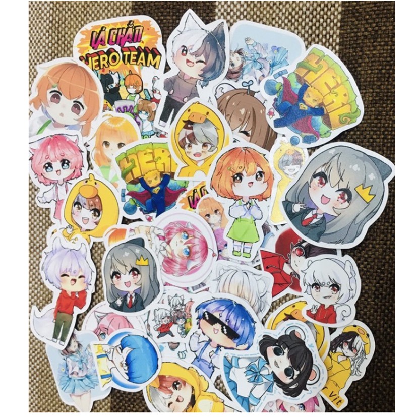 Sticker / Hình dán Hero Team (Combo 10-50 sticker , random)