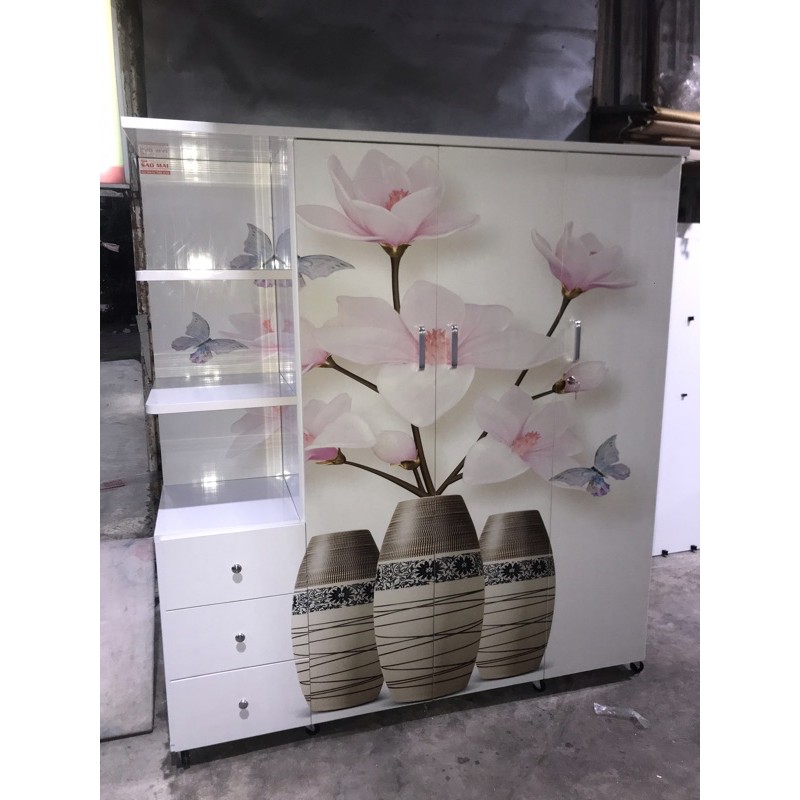 tủ 4 cánh mẫu bình bông cho khách yêu nhà em đây ak