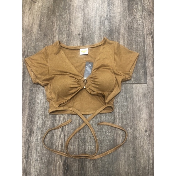 Áo croptop thắt dây eo 46-75 kgs bigsize
