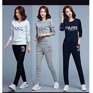 Bộ thu đông mặc nhà da cá chần nỉ