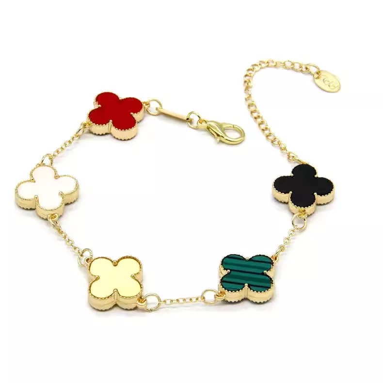 Tiền Bán Buôn Sống BESFOME! Bộ Trang Sức Mạ Vàng Hồng 18K Hình Cỏ Bốn Lá Thời Trang Cho Nữ