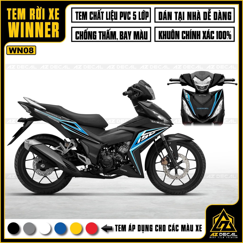 [TỔNG HỢP] Tem Winner V1 Xanh Trắng Cực Chất | Decal Dán Xe Winner 150 Rời Dễ Dán, Đẹp Nhất Năm Nay