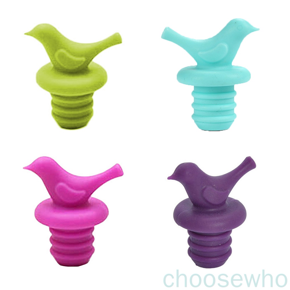 Nút đậy chai rượu vang silicone thiết kế động vật hoạt hình đáng yêu tiện lợi