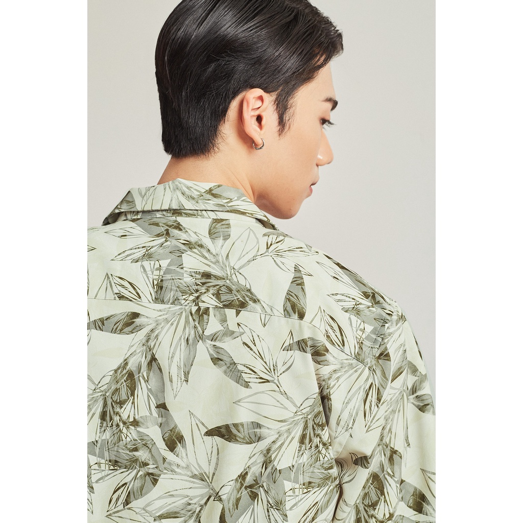 Áo Sơ Mi Ngắn Tay Nam Họa Tiết HIGHWAY MENSWEAR Leafy Cuban Shirt | BigBuy360 - bigbuy360.vn