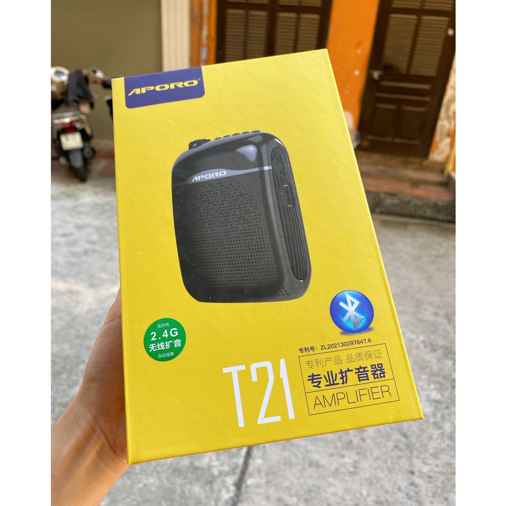 Máy Trợ Giảng Không Dây Aporo T21 sóng 2.4G / T21 Có dây Mới 2021 Kết Nối Bluetooth