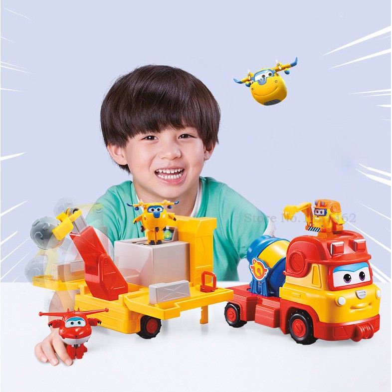 Đồ chơi super wings đội bay siêu đẳng mô hình Remi siêu xe công trình khổng lồ đồ chơi trẻ em bằng nhựa cao cấp