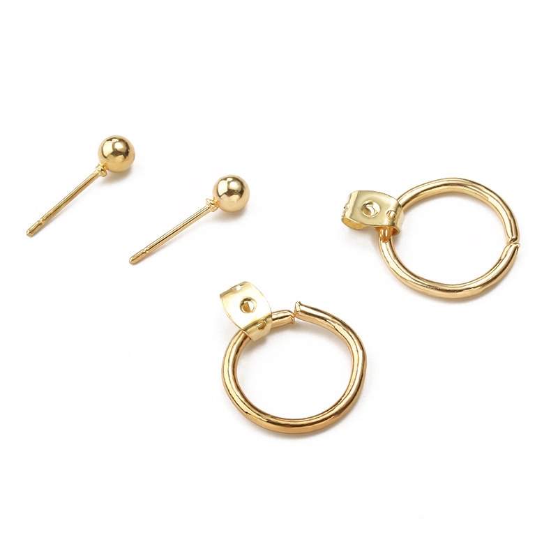 Khuyên Tai Kim Loại Mạ Vàng Họa Tiết Hình Học Thời Trang | BigBuy360 - bigbuy360.vn