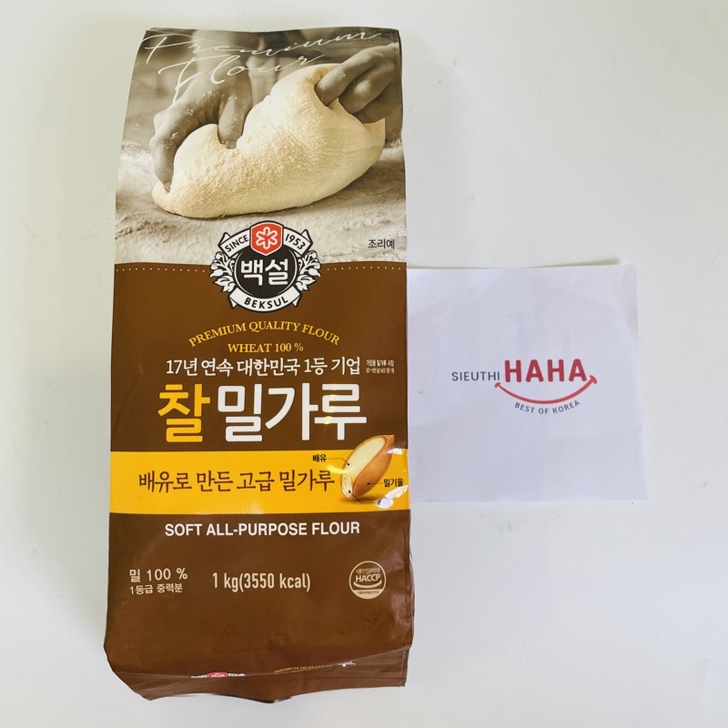Bột mì Hàn Quốc đủ loại siêu ngon KOREAN WHEAT FLOUR 1kg CJ BEKSUL/ GOMPYO/ SAJO