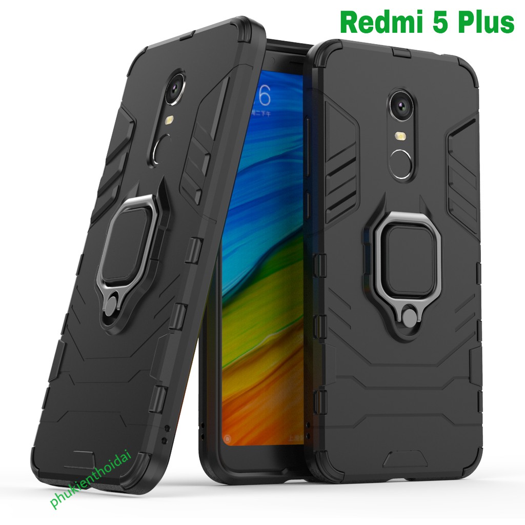 Ốp lưng Redmi Note 12 / Redmi 5 Plus chống sốc Iron Man Iring cao cấp nhẫn hút ô tô giá đỡ xem phim