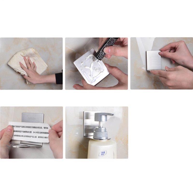 Giá Đỡ Chai Dầu Gội Gắn Tường Tiện Dụng Cho Phòng Tắm / Nhà Bếp / Khách Sạn