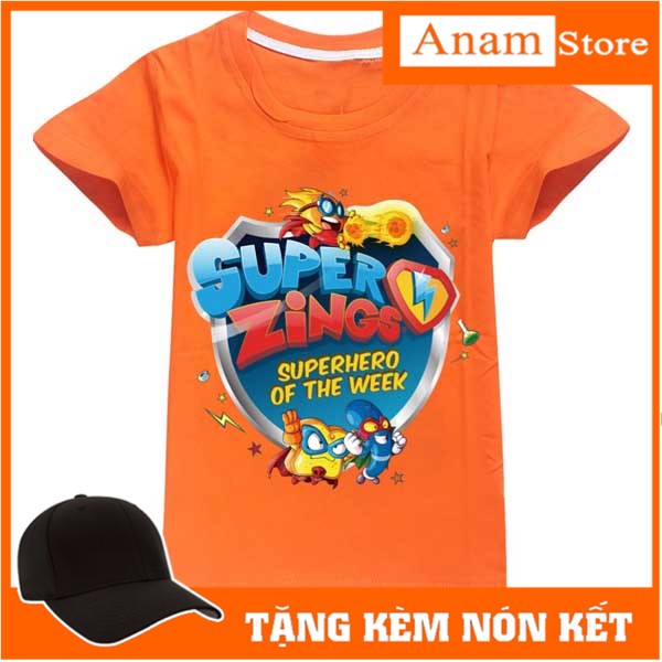 Áo thun cho bé SUPER ZING  đủ size đủ màu Anam Store
