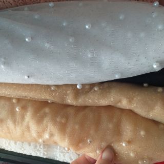 Lưới đính ngọc. Vải nhung. Lưới thêu