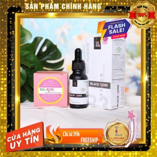 [ Giảm giá sâu ] COMBO SERUM BLACK ROSE 20ml & KEM MULROSE 30 gr