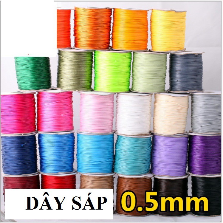 10met dây sáp bóng, sáp da Hàn Quốc 0.5mm