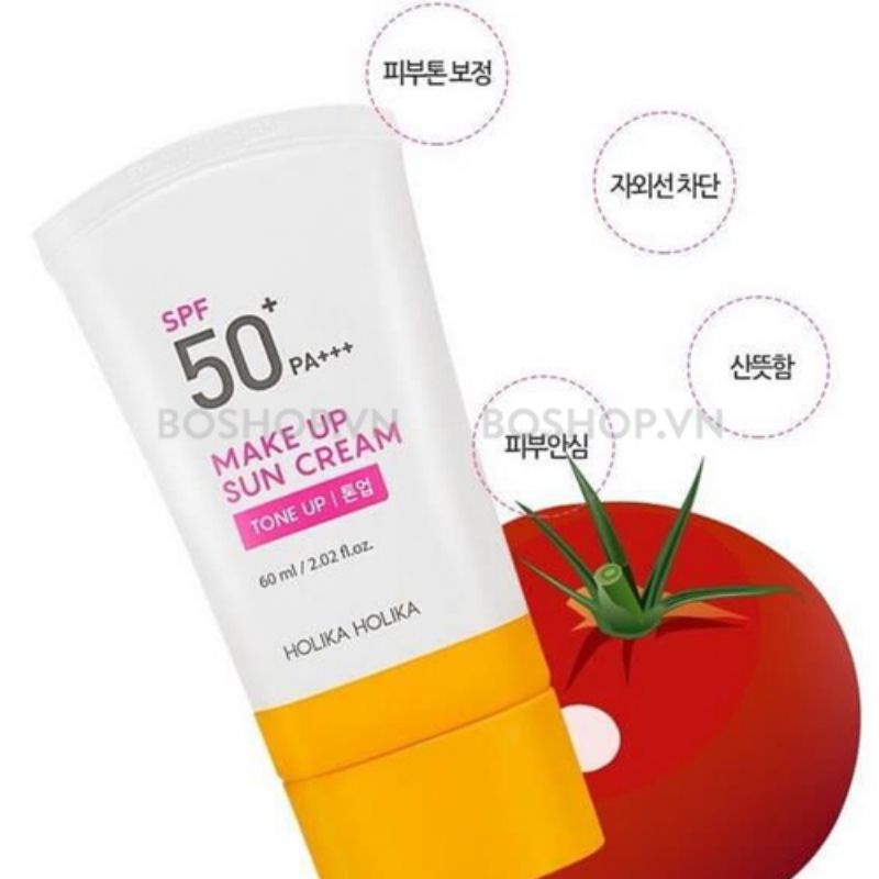 Kem Chống Nắng Trang Điểm Holika Holika Make Up Sun Cream Tone Up SPF50 + PA +++ 60ml | BigBuy360 - bigbuy360.vn