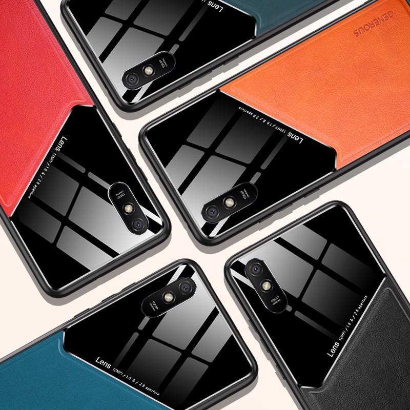 Ốp lưng cho Xiaomi Redmi 9A gương da GENEROUS