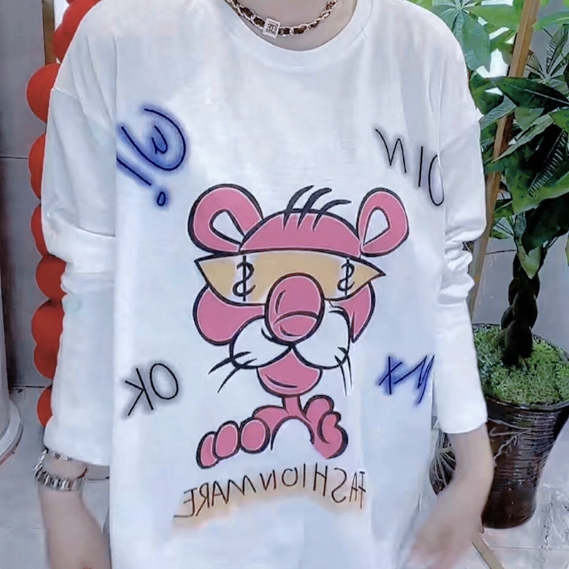 Áo Nỉ Cổ Tròn, Nỉ Da Cá, Hổ Hồng Alexandre. | BigBuy360 - bigbuy360.vn