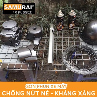 COMBO Sơn Samurai cho lốc máy màu xám K414*
