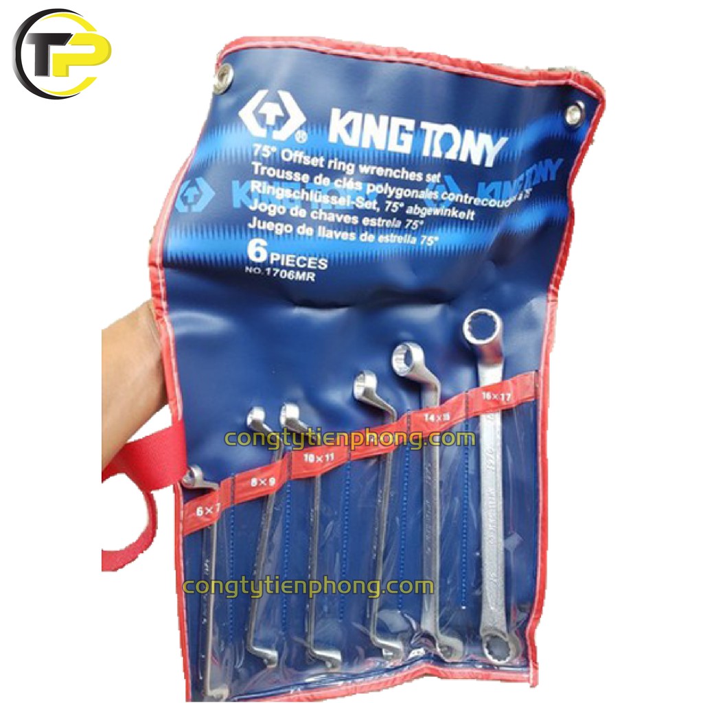 Bộ Cờ Lê Hai Đầu Vòng 6 Cái Hệ Mét Kingtony 1706MR, 6 – 17MM