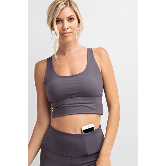 Bra gym/ Áo tập Re a trơn 02, hàng xuất xịn